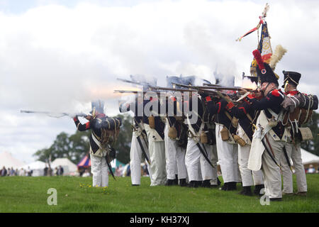 Napoleonic war, re enactment at Spetchley park Stock Photo