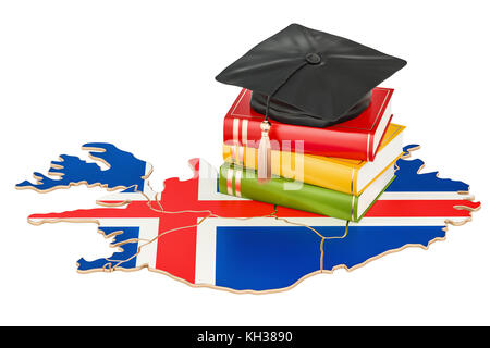 Education in Iceland concept, 3D rendering isolated on white background Stock Photo