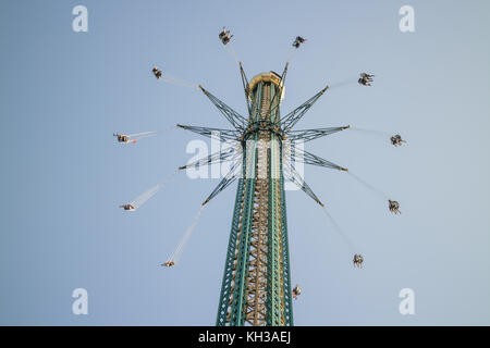 Vertical Swing, Prater, Vienna Austria  16, August 2017 Amusement Park Fair Stock Photo