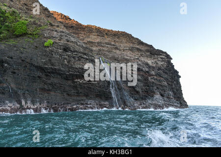 Na Pali Coast as seen from off shore Stock Photo