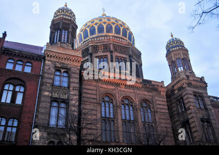 The Neue Synagoge (New Synagogue) is the main synagogue of the Berlin Jewish community. Stock Photo