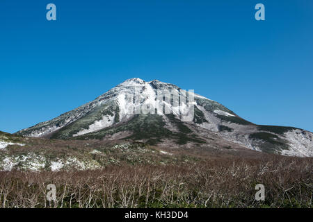 View of Shiretoko pass and Mount Rausu, Shiretoko National Park, Hokkaido Japan. Stock Photo