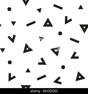 Seamless abstract black pattern with triangles Stock Vector