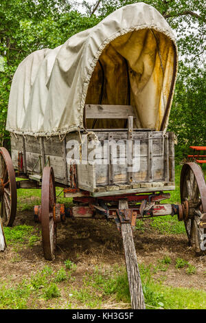 Wild West Wagon from Midwest United states, pioneer transportation history Stock Photo