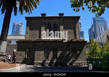 Old Melbourne Gaol on Russell Street in Melbourne, Victoria, Australia Stock Photo