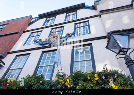 17th century The Famous Royal Navy Volunteer Pub, King Street, Old City, Bristol, England, United Kingdom Stock Photo