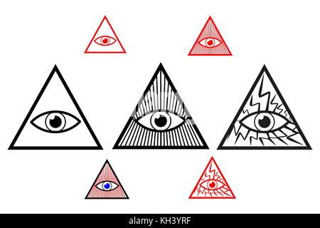 Divine eye, All Seeing Eye of God, Eye of Providence, Stock Vector
