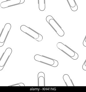 Paper clip seamless pattern Stock Photo