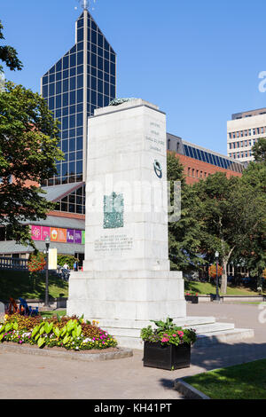 The cenotaph in Grand Parade in Halifax, Nova Scotia, Canada was built to commemorate World War 1. Stock Photo