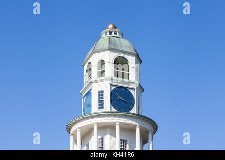 The historic Halifax Town Clock dates back to 1803, is located on Citadel Hill in Halifax, Nova Scotia, Canada. Stock Photo