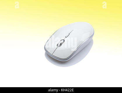 Modern white wireless computer mouse Stock Photo