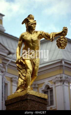 Statue in Petergof Palace ensemble near St. Petersburg, Russia Stock Photo