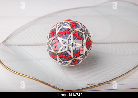 Temari balls, a handicraft ball in traditional Japanese style Stock Photo