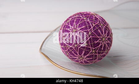 Temari balls, a handicraft ball in traditional Japanese style Stock Photo