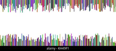 Color banner background design - horizontal vector graphic from vertical rounded stripes Stock Vector