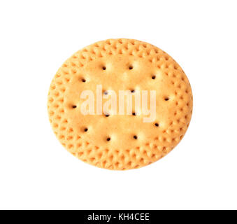 round biscuits isolated on white background, Sandwich biscuits, Cracker isolated on over white Stock Photo
