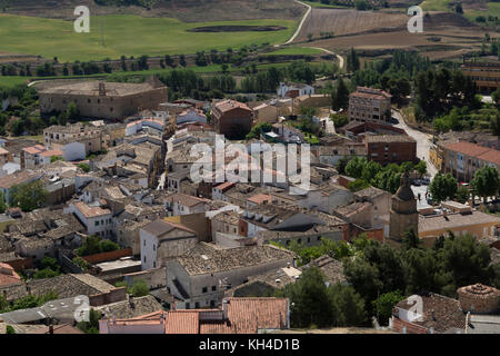 Panoramic view of Huete. La Alcarria, Cuenca. Castilla - La Mancha. Spain Stock Photo