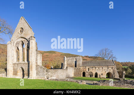 Autumn at Valle Crucis Abbey, Denbighshire, Wales, UK Stock Photo