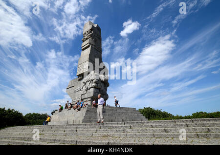 Monument of the Coast Defenders at Westerplatte in Gdansk, Poland Stock Photo
