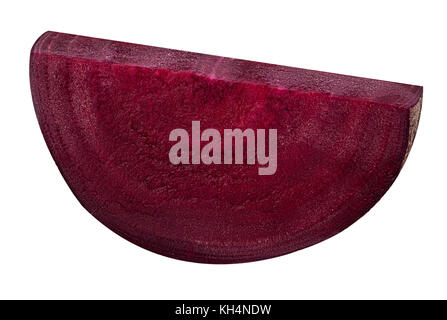 Fresh slice red beet root cut in half isolated on white background. Clipping Path Stock Photo