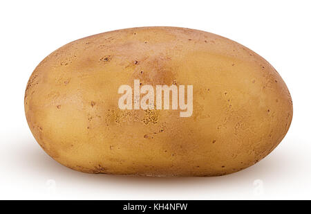 Young potatoes isolated on white background. Clipping Path Stock Photo
