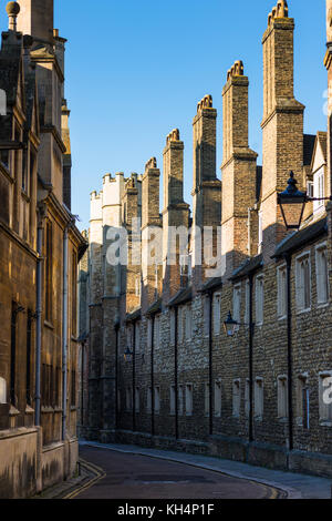 Chimneys on Trinity Lane, Cambridge, England UK Stock Photo