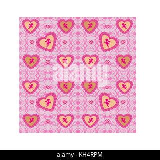 Seamless background consisting of hearts for Valentines day Stock Vector