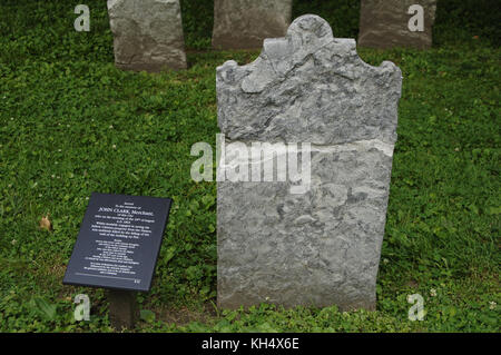 USA. Pennsylvania. Philadelphia. Christ burial Ground. Tomb John Clark merchant deceased in 1803. Stock Photo