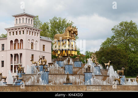 Kolkhida Fountain on the central square of Kutaisi, Georgia, Europe. April 17, 2015 Stock Photo