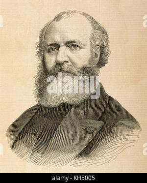 Charles Gounod (1818-1893). French composer. Portrait. Engraving. 'La Academia'. 19th century. Stock Photo