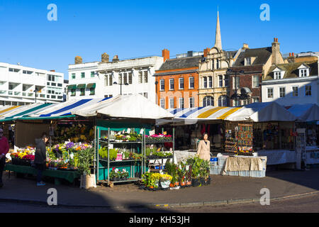 Market Square, Cambridge, England. Stock Photo