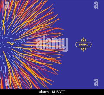 Abstract science or technology background. Array with dynamic particles. Vector illustration. Stock Vector