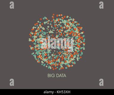 Sphere. 3d Abstract Composition. Futuristic Technology Style. Vector Illustration. Stock Vector