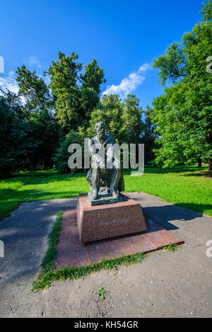 Statue of Dostoevsky in the family house of Dostoevsky in Darovoe, Moscow region. Russia. Stock Photo