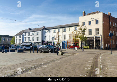 Market Place in Warwick town centre, Warwick, Warwickshire, UK Stock Photo