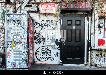 Los Angeles, USA - June 14: Wall graffiti on streets of west Los Angeles, CA on June 14, 2015. Stock Photo