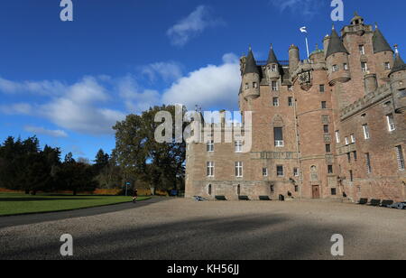Glamis Castle in autumn Angus Scotland  November 2017 Stock Photo