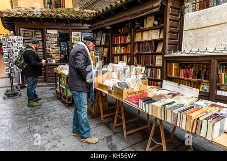 MADRID, SPAIN - MARCH 25, 2017:  Famous traditional book store in the old district of madrid, Spain, Europe Stock Photo