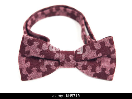Bow tie in puzzle pattern, purple color and dark purple Stock Photo