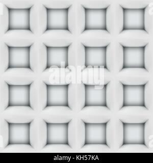 White abstract cubes 3D seamless pattern background. Vector illustration in eps10 Stock Vector