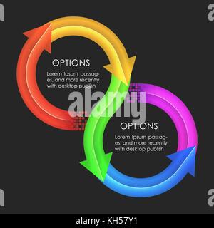 Infographics design template. Circular arrows Vector illustration in eps10 Stock Vector