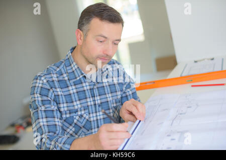 architect drawing Stock Photo