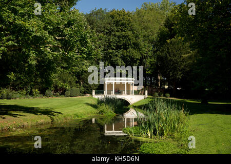 UK, England, Essex, Saffron Walden, Audley End House, Elysian Garden, the Tea House Bridge Stock Photo