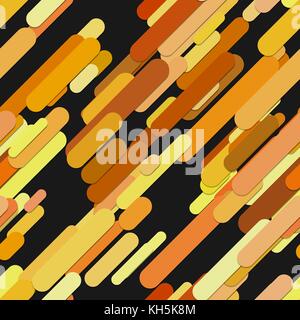 Geometrical seamless random rounded diagonal stripe pattern background - vector graphic colorful lines Stock Vector