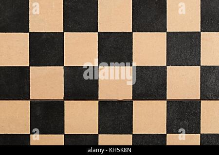 Old empty chessboard Stock Photo