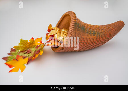 Cornucopia of  Autumn leaves Stock Photo