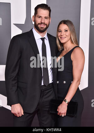 Hollywood, California, USA. 13th Nov, 2017. Ryan Kesler arrives for the premiere of the film 'Justice League' at the Dolby Theatre. Credit: Lisa O'Connor/ZUMA Wire/Alamy Live News Stock Photo