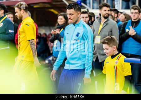 Bucharest, Romania. 14th Nov, 2017. November 14, 2017: Steven Berghuis #7 (Netherlands) during the Football Friendly game between Romania and Netherlands at National Arena Stadium, Bucharest, Romania ROU. Foto: Catalin Soare Credit: Cronos/Alamy Live News Stock Photo