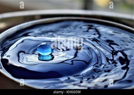 Blue Water Drop Stock Photo