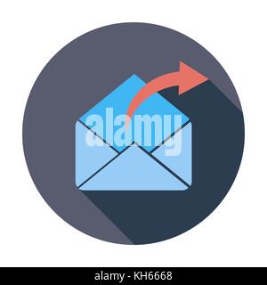 Envelope flat icon. Stock Vector